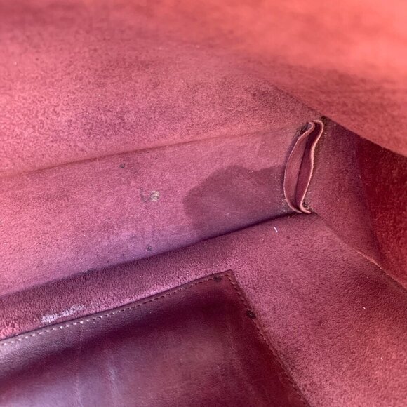 Coach Vintage Burgundy Leather Slim Satchel Large 1970s/80s Full Grain Cowhide - Picture 15 of 16